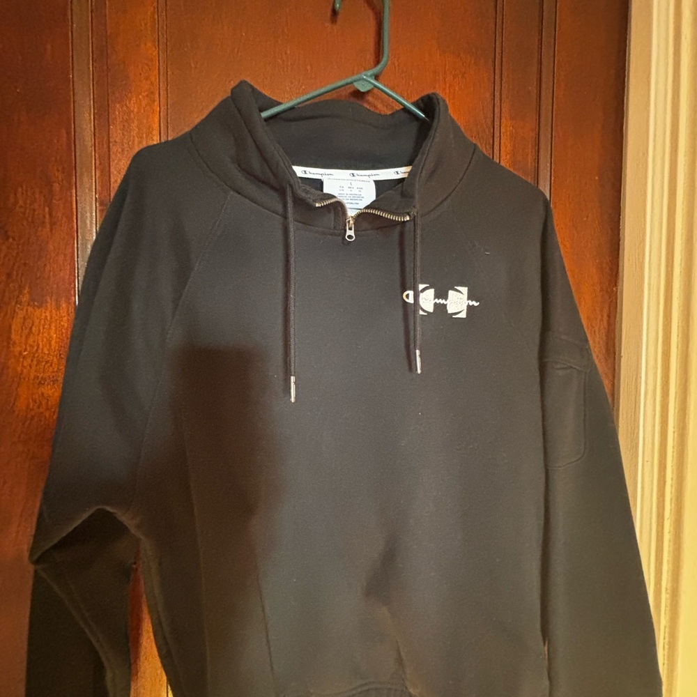 Champion Black Quarter-Zip Women’s Pullover Sweater
